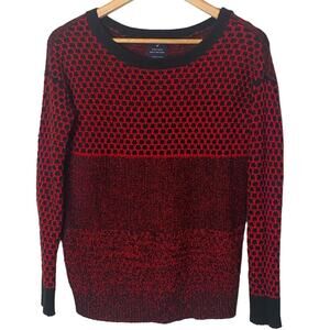 American Eagle Size XS Red & Black Pullover Vintage Boyfriend Sweater